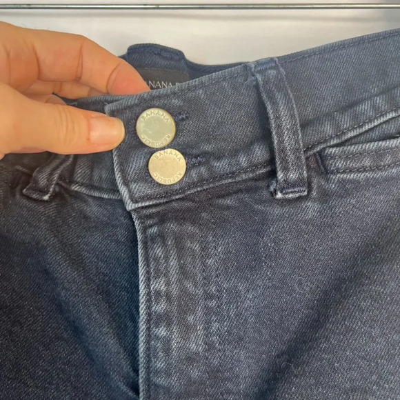 Banana Republic Premium Denim High Rise Wide Leg Crop Jeans Size 29 - Picture 5 of 11